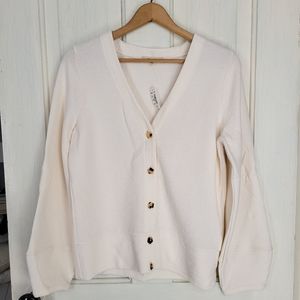 Madewell Cream Cardigan with Buttons, Size Small